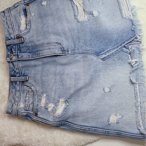 Abercrombie Zoe Natural Rise Vintage A-line Skirt Size 0/25 Pre-owned Denim Skir - Picture 3 of 10